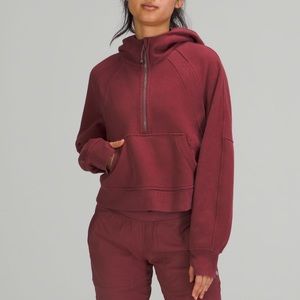 Scuba oversized half-zip hoodie